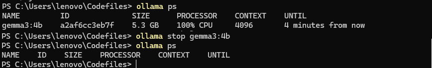 Checking and stopping running models