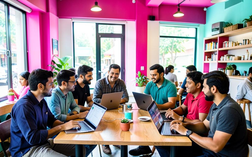 Developers collaborating at an AI meetup in Pune